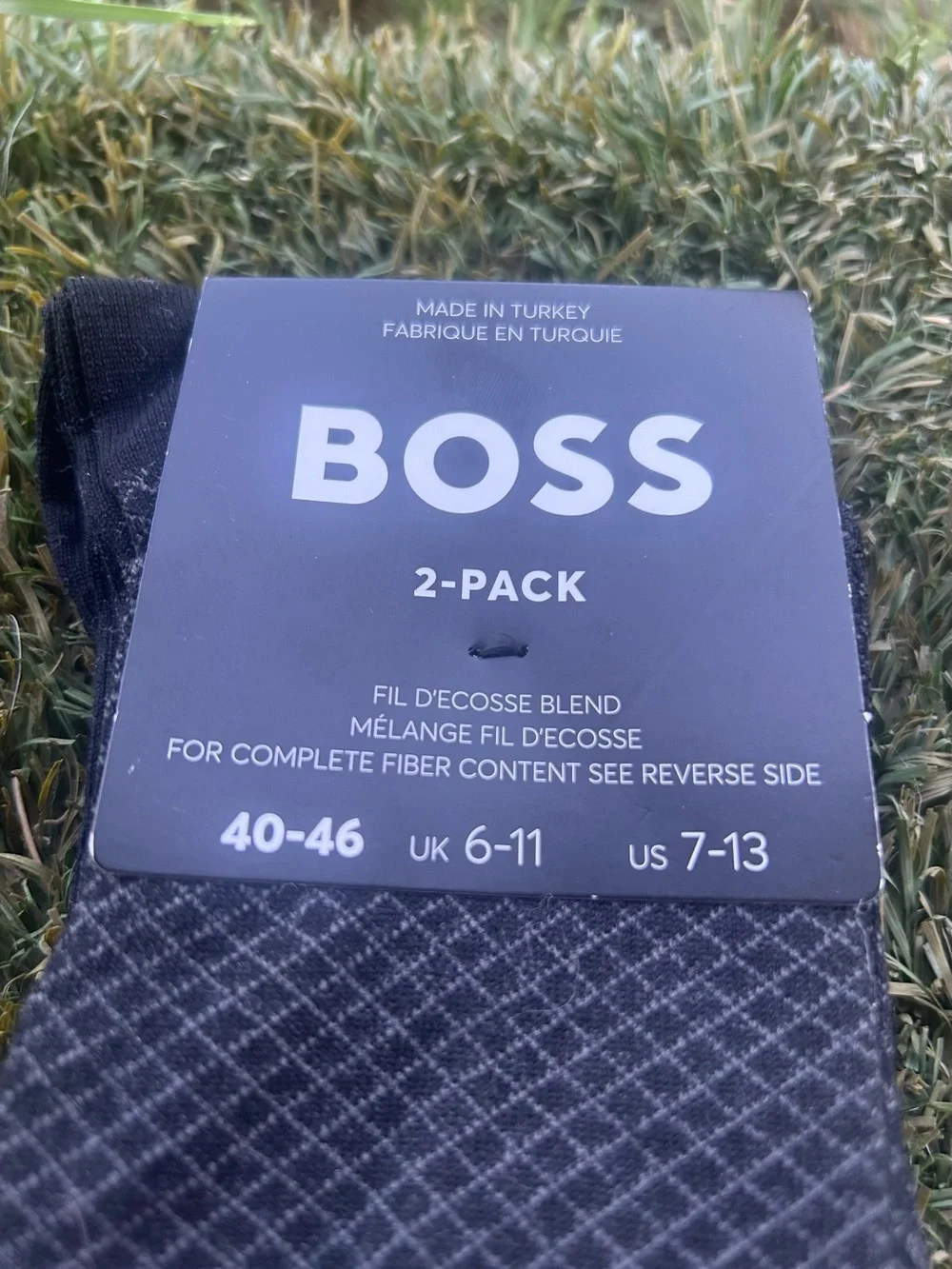 Men’s BOSS 2-Pack Fil d'Ecosse Blend Dress Socks One Size